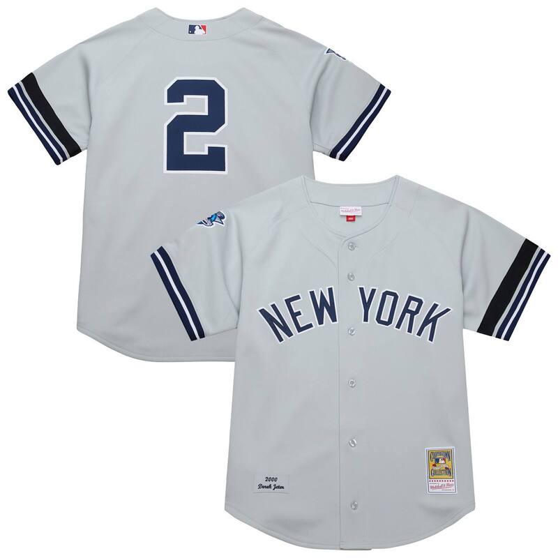 ミッチェル\u0026ネス レディース トップス ティーシャツ ティーシャツ Men\u0027s Mitchell \u0026 Ness Derek Jeter Gray New York Yankees Cooperstown Collection 2000 World Series Authentic Jerseynk Grey 薄墨色 トップス-Tシャツ・カットソー