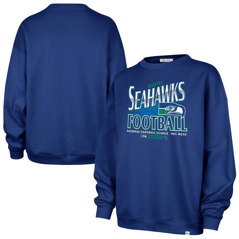 フォーティセブンブランド レディース トップス プルオーバー 汗水 47 Brand Women\u0027s \u002747 College Navy Seattle Seahawks Regional Oversized Sweatshirt Sea Multi マルチ色合い