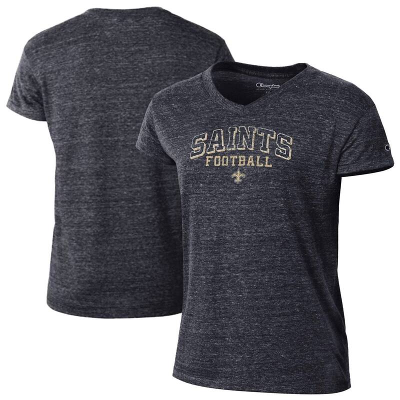 チャンピオン レディース トップス Tシャツ Vネック Women's Champion Black New Orleansaints Triumph Tri-Blend V-Neck T-Shirt Snt Black ブラック