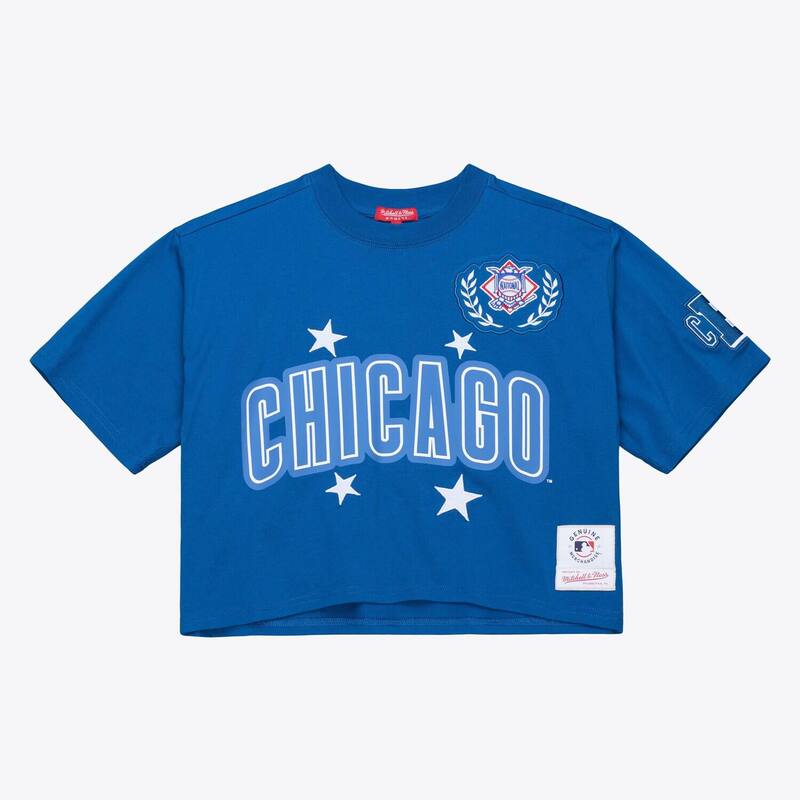 ミッチェル\u0026ネス レディース トップス ティーシャツ クロップド Women\u0027s Mitchell \u0026 Ness Royal Chicago Cubs Pep Rally Cropped Boxy T-Shirt Cublue 青色 トップス-Tシャツ・カットソー