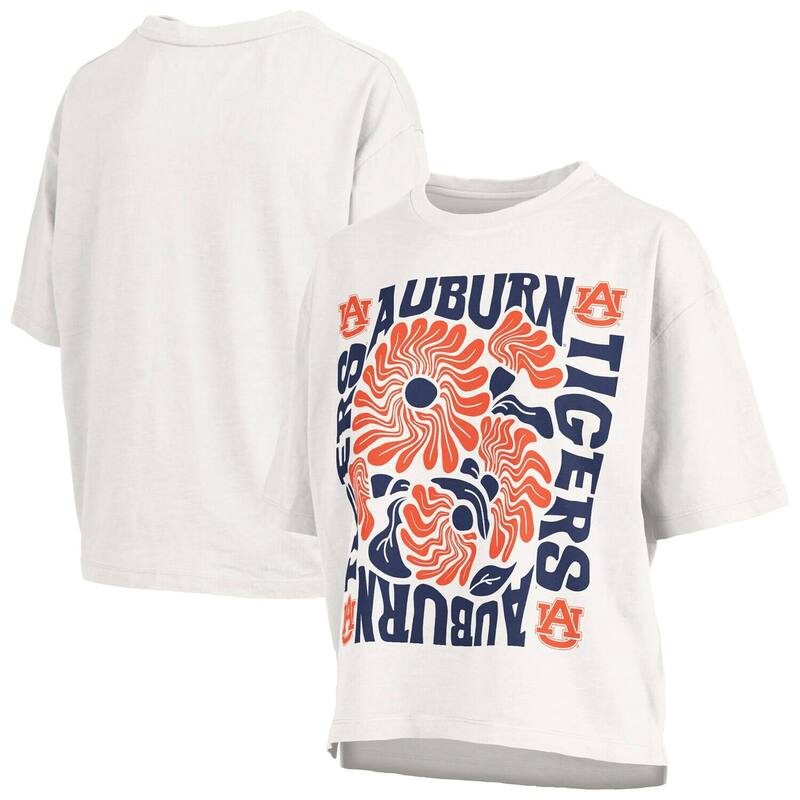 押し付けるボックス席 レディース トップス プルオーバー Women\u0027s Pressbox White Auburn Tigers Elena Oversized T-Shirt Aub White 白いこと