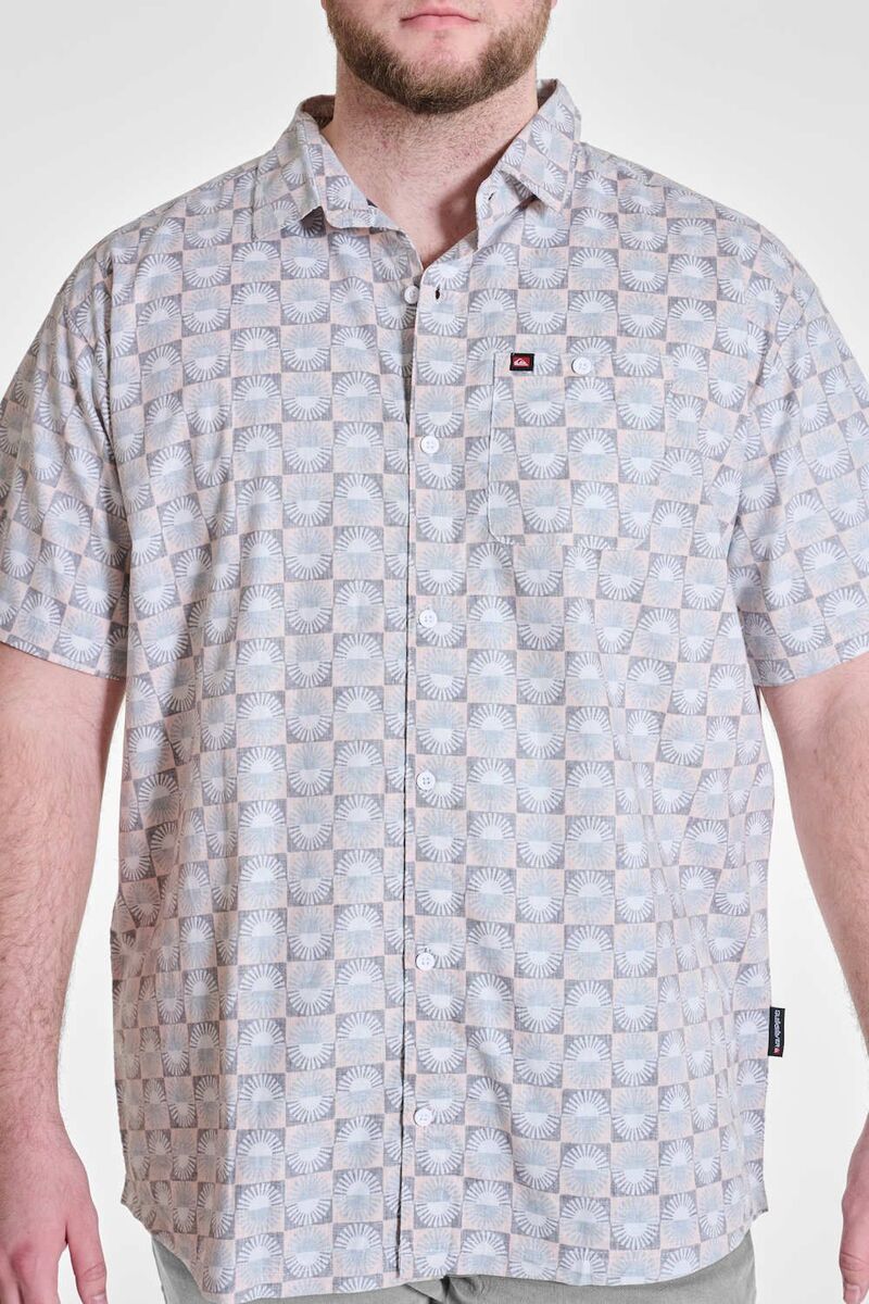 クイックしろがね色 レディース トップス ティーシャツ トール 落ち込む Big \u0026 Tall Quiksilver Habitat Classic Woven Button-Down Shirt Papaya トップス-レディースファッション