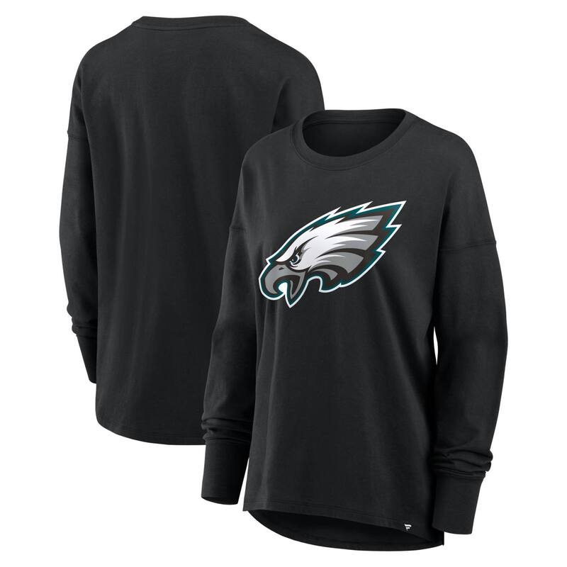 ファナティクス レディース トップス プルオーバー Women\u0027s Fanatics Black Philadelphia Eaglessentialong Sleeve T-Shirt Eag Black 黒いこと
