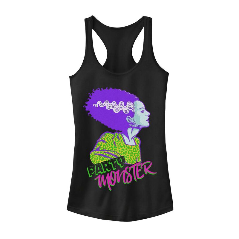 アニメキャラクター レディース トップス Tシャツ Licensed Character Juniors' Universal Monsters Bride Ofrankenstein Party Monster Tank Top Black ブラック
