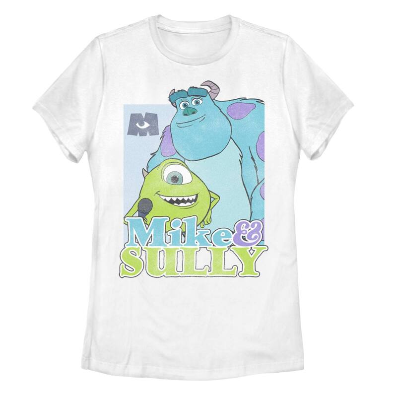 ディズニー ピクサー レディース トップス Tシャツ グラフィック Disney / Pixar's Monsters At Work Juniors' Mike And Sully Work Buddies Graphic Tee White ホワイト