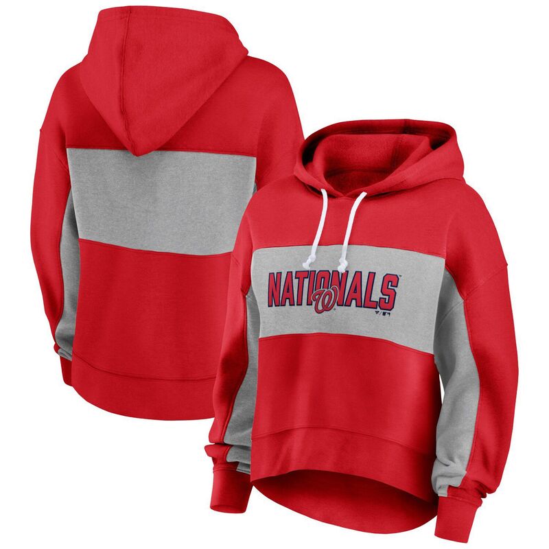 ファナティクス レディース トップス プルオーバー パーカー Women\u0027s Fanatics Branded Red Washingtonationals Filled Stat Sheet Pullover Hoodie Nat Red 赤いこと