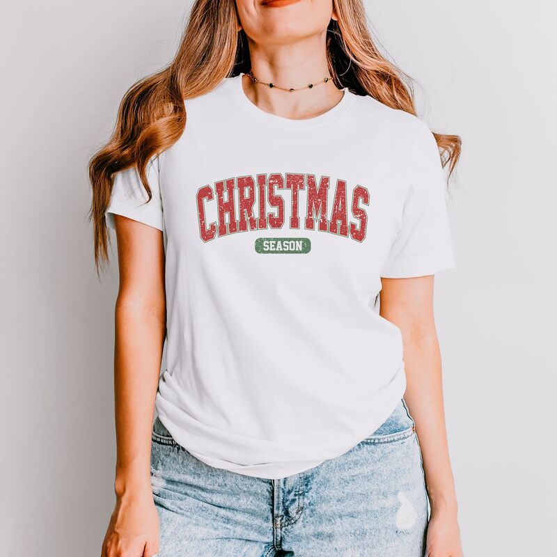 Simply Sage Market レディース トップス Tシャツ Simply Sage Market Varsity Christmaseason - Womenshort Sleeve Tee White ホワイト
