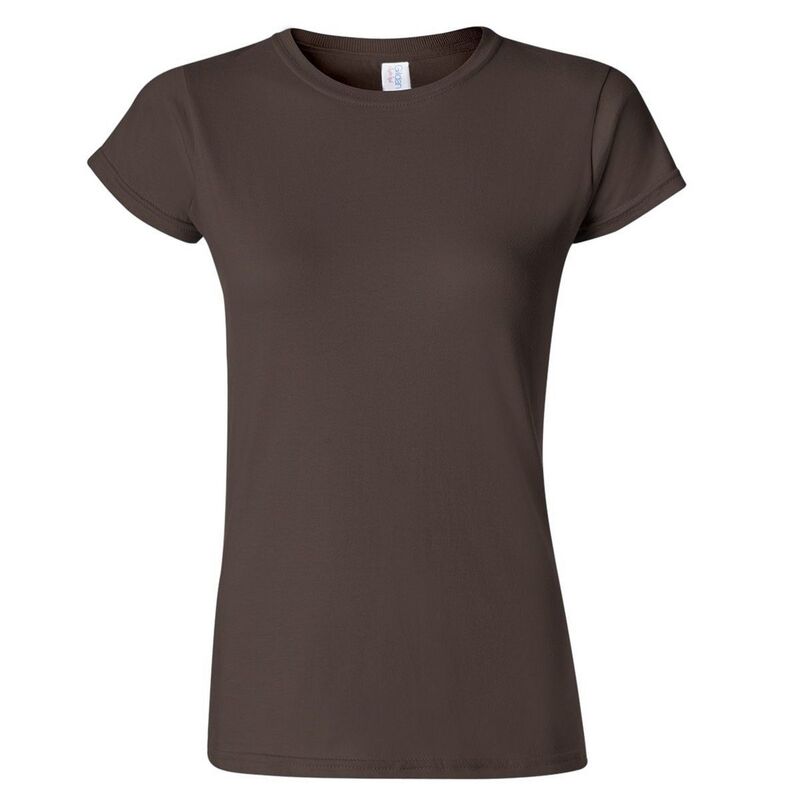 ギルダン レディース トップス Tシャツ Gildan Ladiesoft Style Short Sleeve T-Shirt Dark Chocolate チョコレート