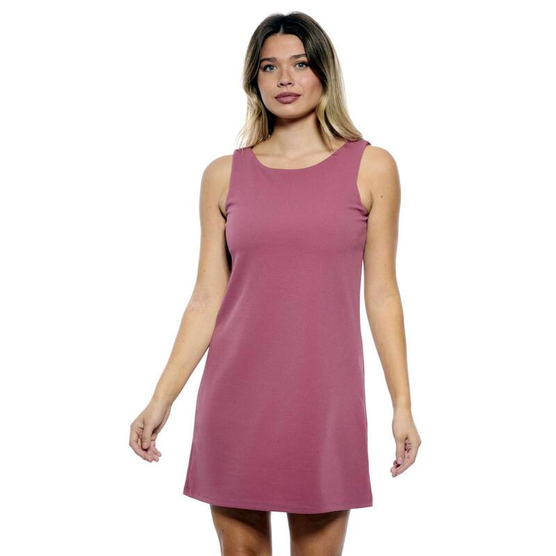 24 セブンコンフォート レディース トップス ワンピース ミニ ノースリーブ Women's 24Seven Comfort Apparel Solid Sleevelesshift Mini Dress Rose 19,786円