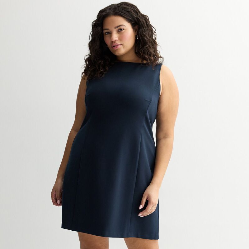 エスオー レディース トップス 衣装 つけ加える大きさ ミニ ノースリーブ Juniors\u0027 Plusize SO Sleevelesshift Mini Dress Intense Blue 青み