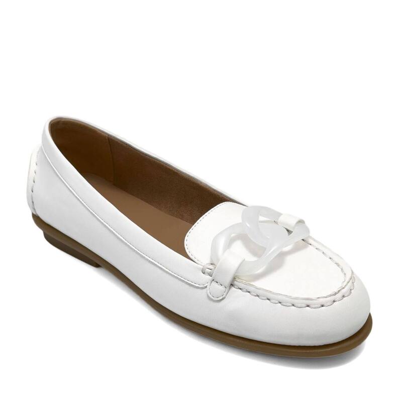 エアロソールズ レディース シューズ スリッポン・ローファー Aerosoles Wysteria Women\u0027s Moc Toe Slip-On Loafers Bright White 白いこと