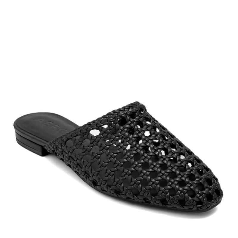 エアロソールズ レディース シューズ サンダル オープンバック Aerosoles Assia Women's Open Back Woven Mules Black ブラック｜ReVida 店 16,546円