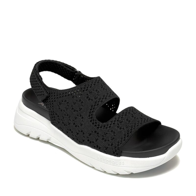 エアロソールズ レディース シューズ サンダル Aerosoles Helsea Women'slingback Flatform Sport Sandals Black ブラック