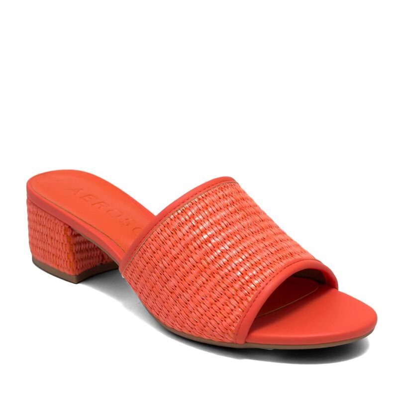 エアロソールズ レディース シューズ パンプス サンダル ヒール Aerosoles Como Women Block Heel Slide Sandals Orange オレンジ