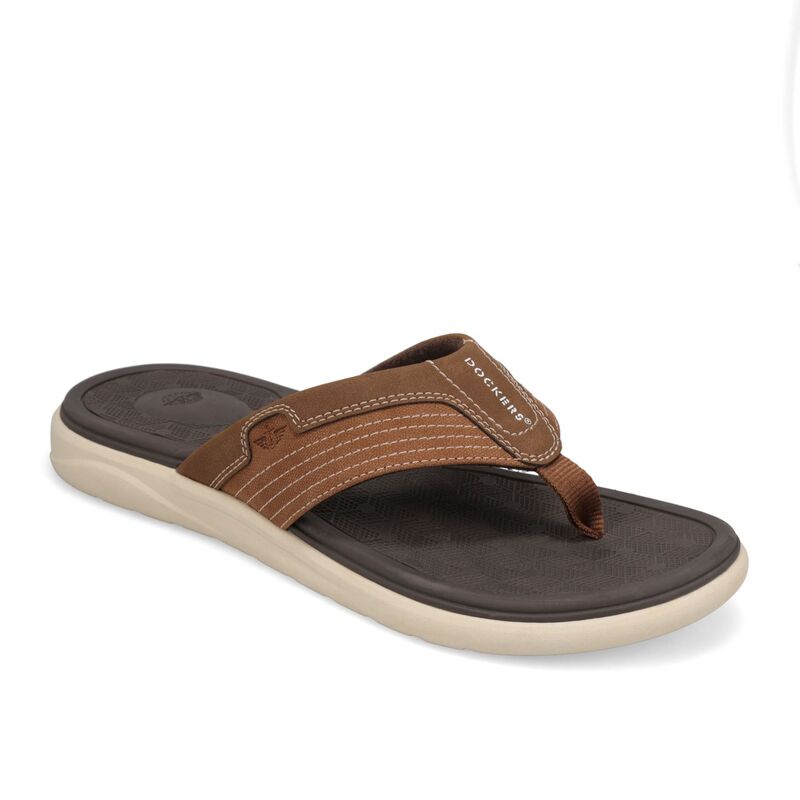 ドッカーズ レディース シューズ サンダル Dockers Cabana Men\u0027s Cushioned Flip Flop Sandals Dark Tan タン