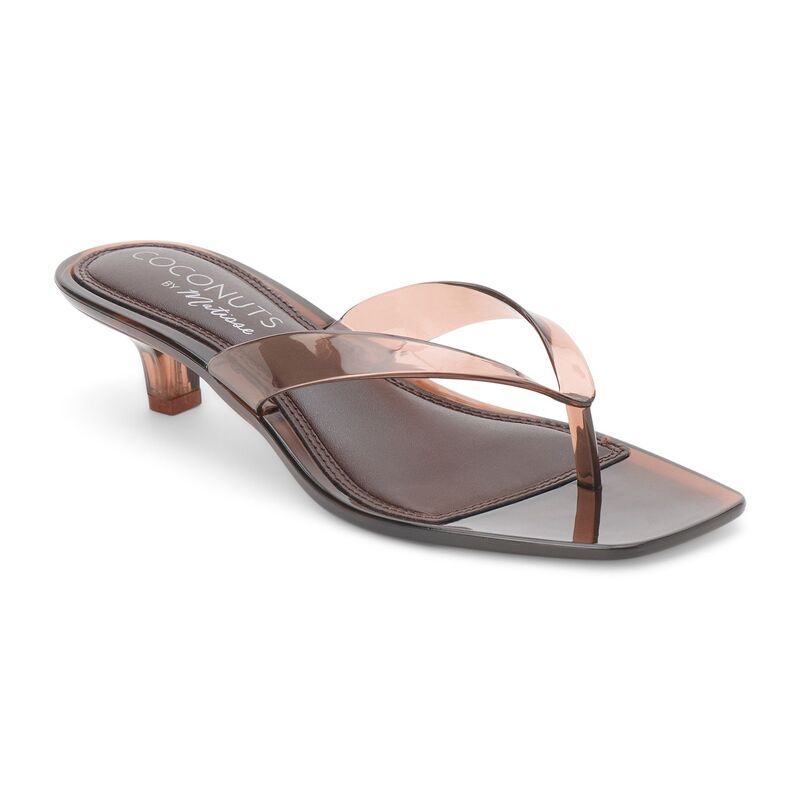 マチス レディース シューズ サンダル ヒール Coconuts by Matisse Margo Women's Clear Heeled Slide Sandals Brown ブラウン