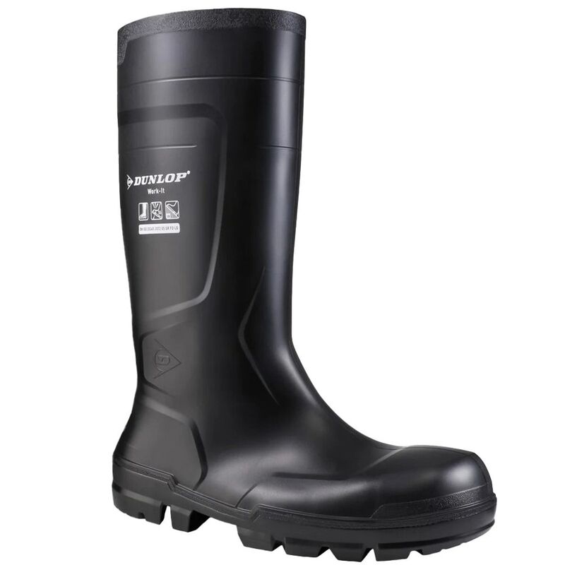 ダンロップ レディース シューズ ブーツ・レインブーツ Dunlop Unisex Adult Work-It Safety Wellington Boots Black ブラック