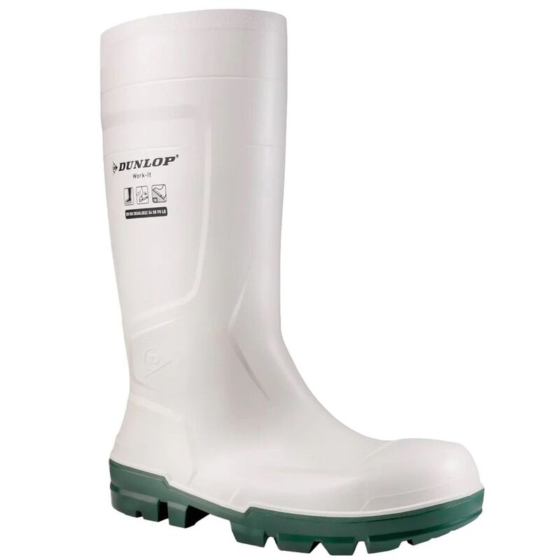 ダンロップ レディース シューズ ブーツ・レインブーツ Dunlop Unisex Adult Work-It Safety Wellington Boots White ホワイト