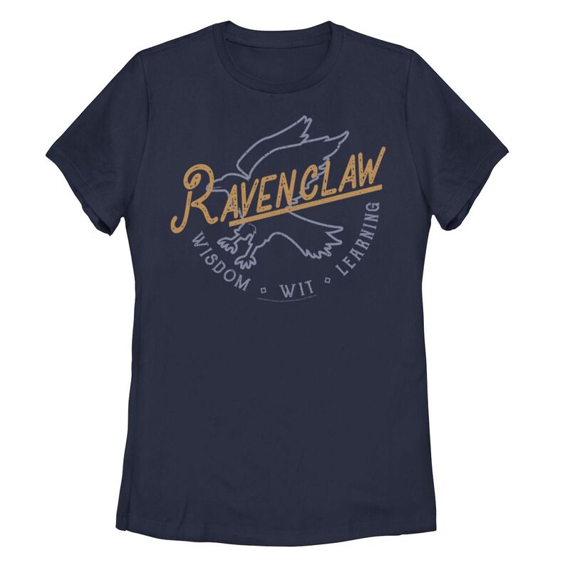 アニメキャラクター レディース トップス Tシャツ Licensed Character Juniors' Harry Potteravenclawisdom Wit Learning Stamp Tee Navy ネイビー｜ReVida 店 8,480円
