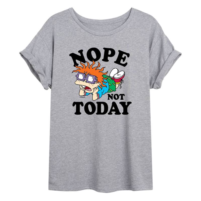 アニメキャラクター レディース トップス Tシャツ グラフィック Licensed Character Juniors' Rugrats Chucky \