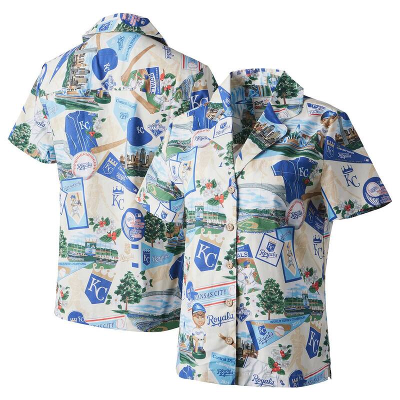 レインスプーナー レディース トップス Tシャツ Women's Reyn Spooner White Kansas City Royalscenicamp Button-Up Shirt Ryl White ホワイト