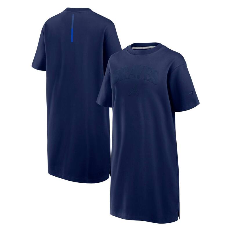 ファナティクス レディース トップス ワンピース コットン Women's Fanatics Navy Atlanta Braves Elements Cotton Dress Brv Navy ネイビー