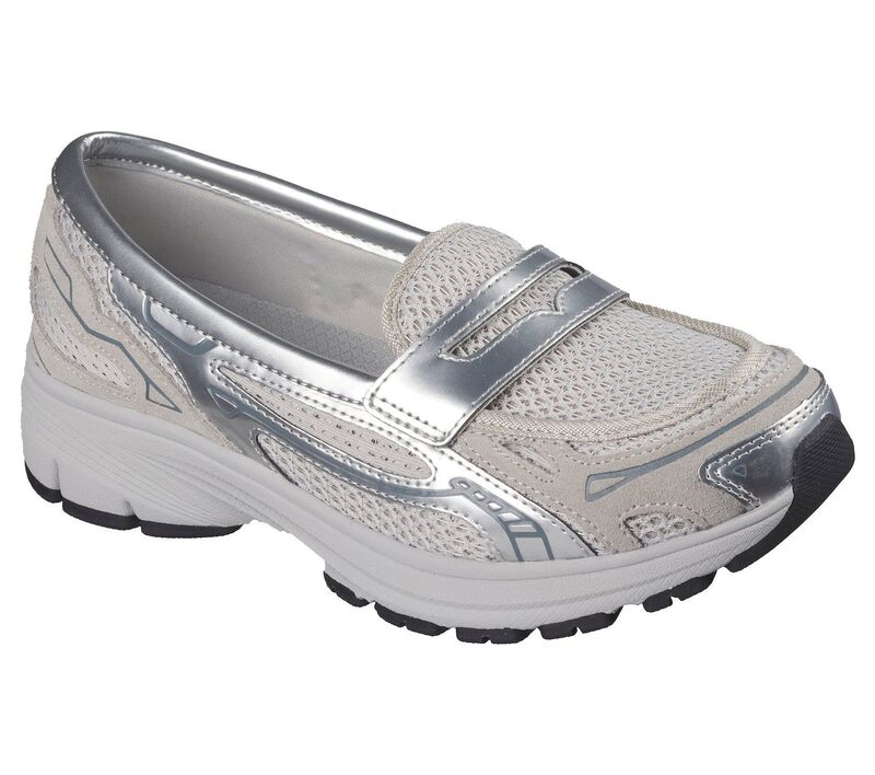 スケッチャーズ レディース シューズ サンダル スニーカー Skechers VAR-CITY Women'slip-On Sneakersilver シルバー