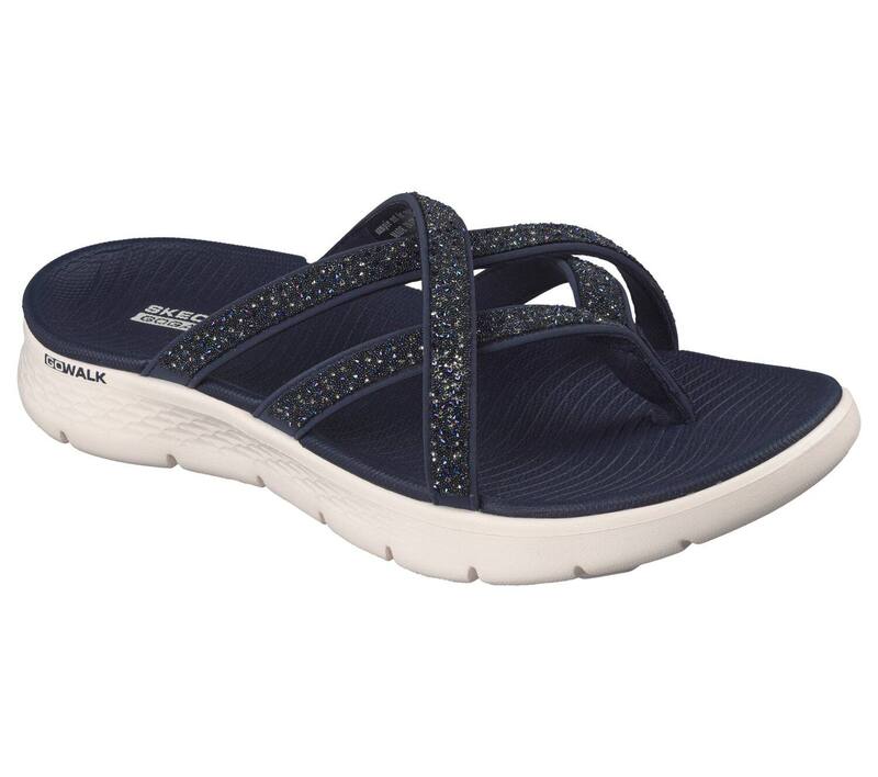 スケッチャーズ レディース シューズ サンダル Skechers Go Walk Flex Women's Cushioned Sandals Navy ネイビー