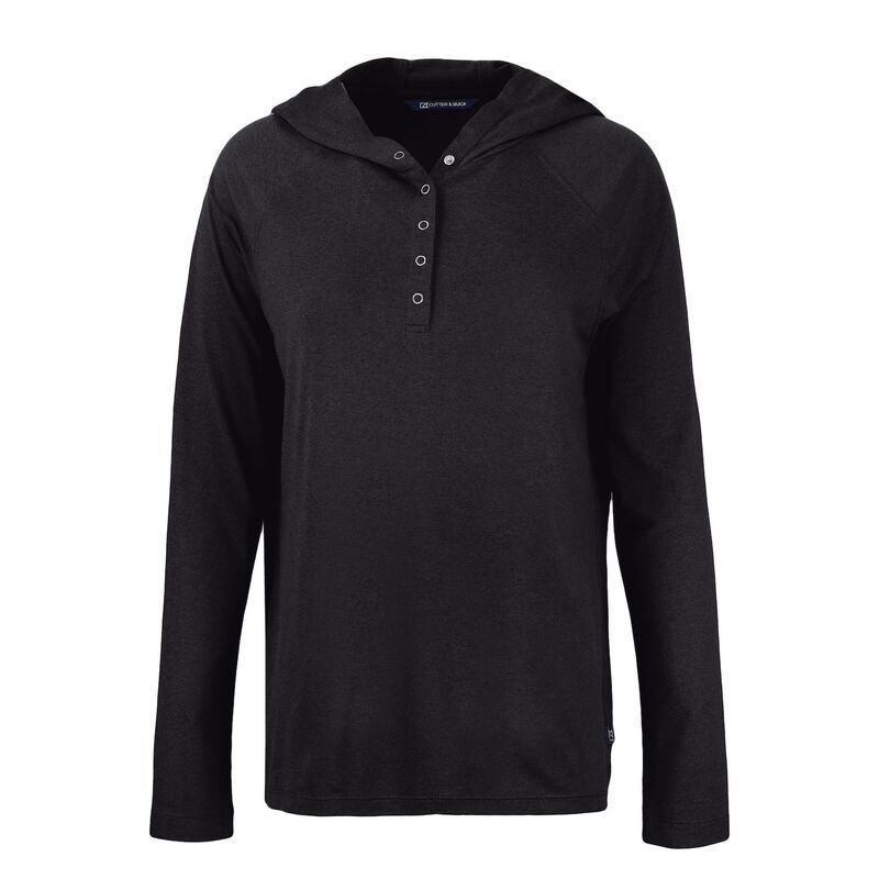 截断機アンドうしろ側 レディース トップス プルオーバー パーカー Cutter \u0026 Buck Coastlinepicomfort Womens Eco Hoodie Black 黒いこと