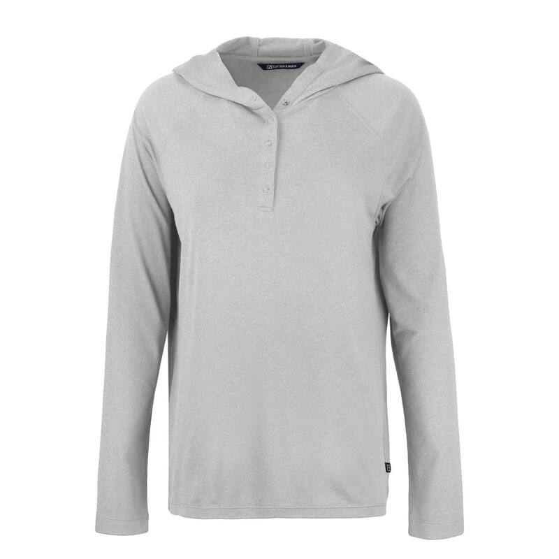 截断機アンドうしろ側 レディース トップス プルオーバー パーカー Cutter \u0026 Buck Coastlinepicomfort Womens Eco Hoodie Concrete