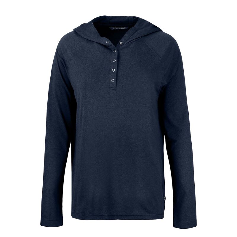 截断機アンドうしろ側 レディース トップス プルオーバー パーカー Cutter \u0026 Buck Coastlinepicomfort Womens Eco Hoodie Navy Blue 米国海軍