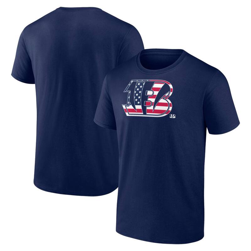 アンブランデッド レディース トップス ティーシャツ Unbranded Men\u0027s Navy Cincinnati Bengals Americana T-Shirt Bng Navy 米国海軍 トップス-レディースファッション-Tシャツ・カットソー