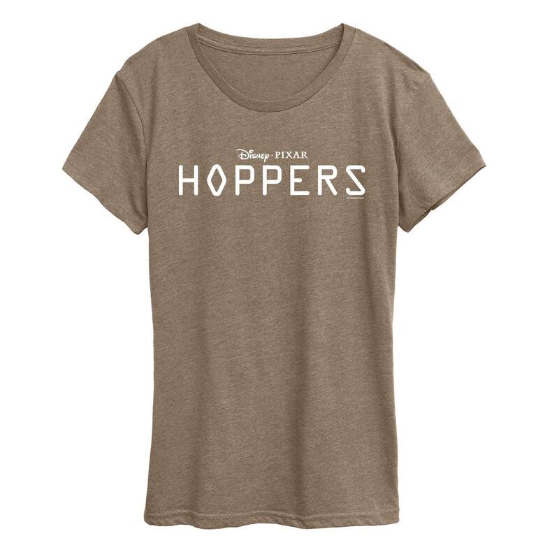 ディズニー ピクサー レディース トップス Tシャツ ロゴ グラフィック Women's Disney / Pixar Hoppers Logo Graphic Tee Heather Mocha ヘザー