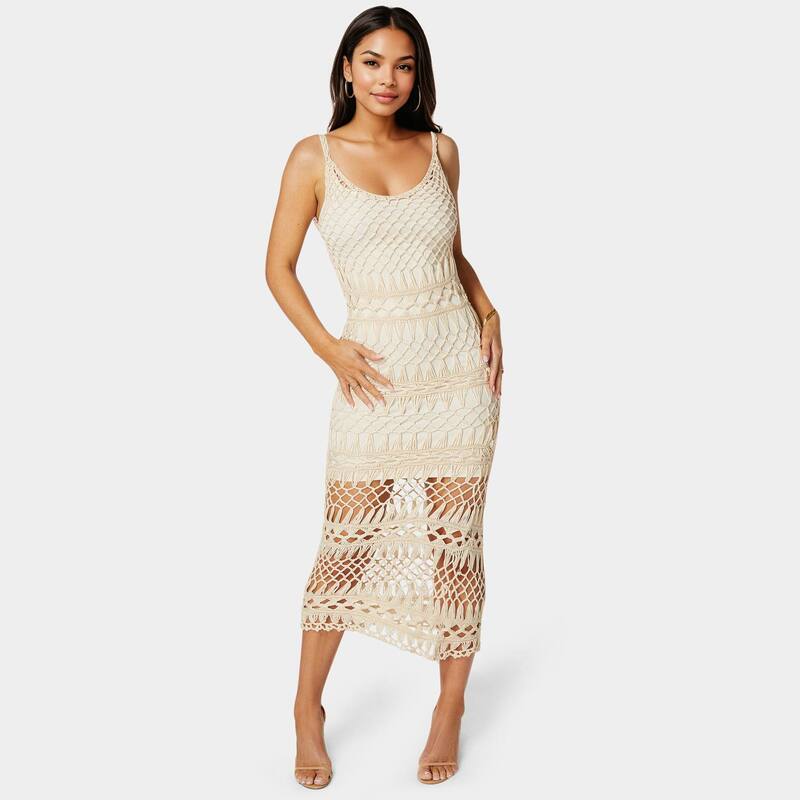 ベベ レディース トップス 衣装 マキシ Women\u0027s bebe Geo Crochetank Maxi Dressand 真砂
