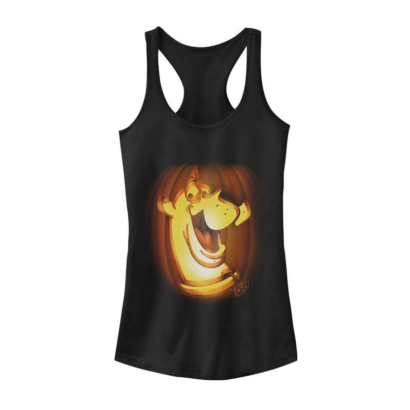 アニメキャラクター レディース トップス Tシャツ グラフィック Licensed Character Juniors' Scooby-Doo Carved Pumpkin Halloween Graphic Tank Top Black ブラック