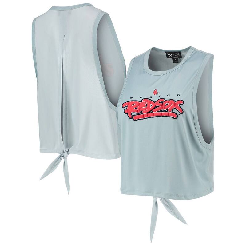 アンブランデッド レディース トップス Tシャツ オープンバック Unbranded Women's The Wild Collective Light Blue Boston Red Sox Open Back Twist-Tie Tank Top Rsx Blue ブルー