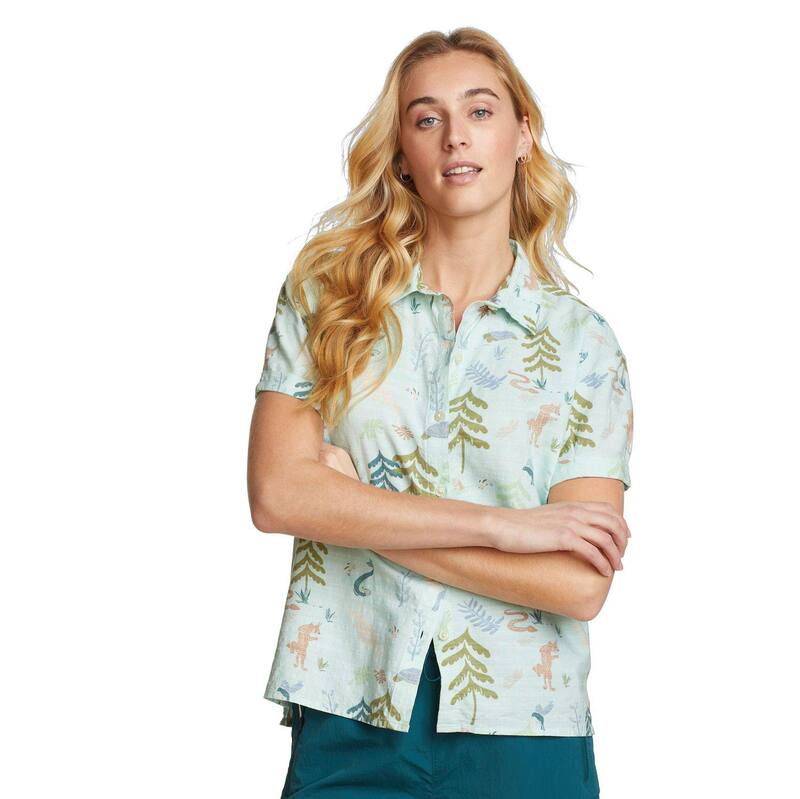 エディー バウアー レディース トップス シャツ ダウン Women's Eddie Bauer Button-Down Baja Shirt Meadow