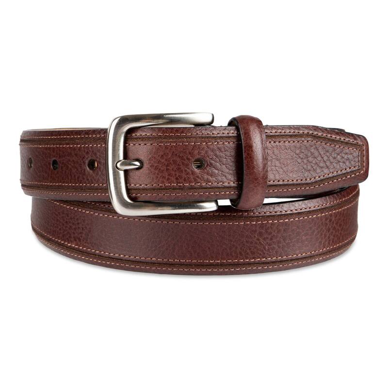 【送料無料】 ドッカーズ レディース ベルト アクセサリー Men's Dockers Perforated Edge Leather Dress Belt Brown