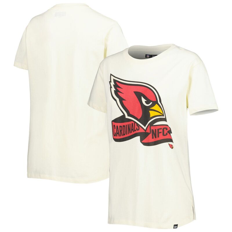 ニューエラ レディース トップス Tシャツ Women's New Era Cream Arizona Cardinals Chrome Sideline T-Shirt Acr Beige ベージュ