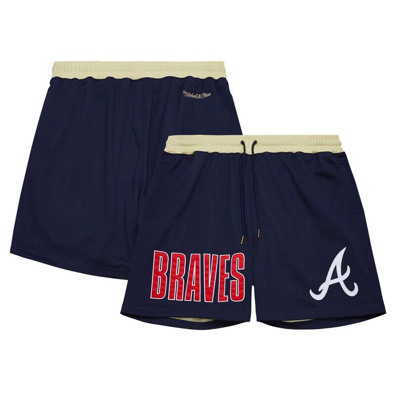 ミッチェル&ネス レディース ボトムス ハーフパンツ・ショーツ ショートパンツ Men's Mitchell & Ness Navy Atlanta Braves OG 2.0 Fashion Shorts Brv Navy ネイビー