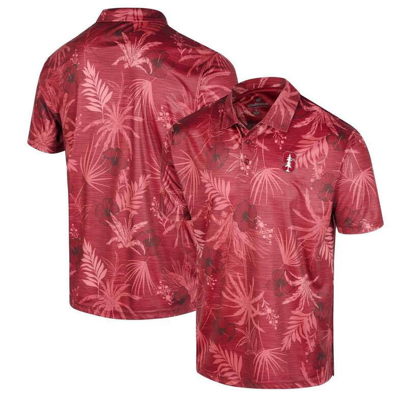 円形劇場 レディース トップス プルオーバー スポーツシャツ Men\u0027s Colosseum Cardinal Stanford Cardinal Palms Team Polo Stf Red 赤いこと