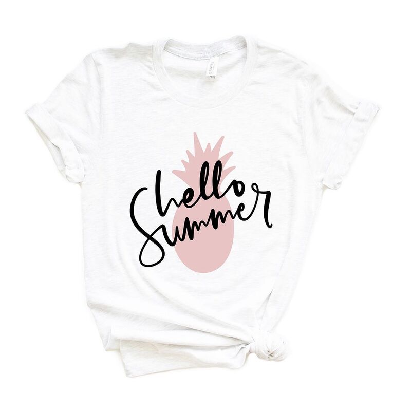 Simply Sage Market レディース トップス Tシャツ グラフィック Simply Sage Market Hello Summer Pineapple Short Sleeve Graphic Tee White ホワイト