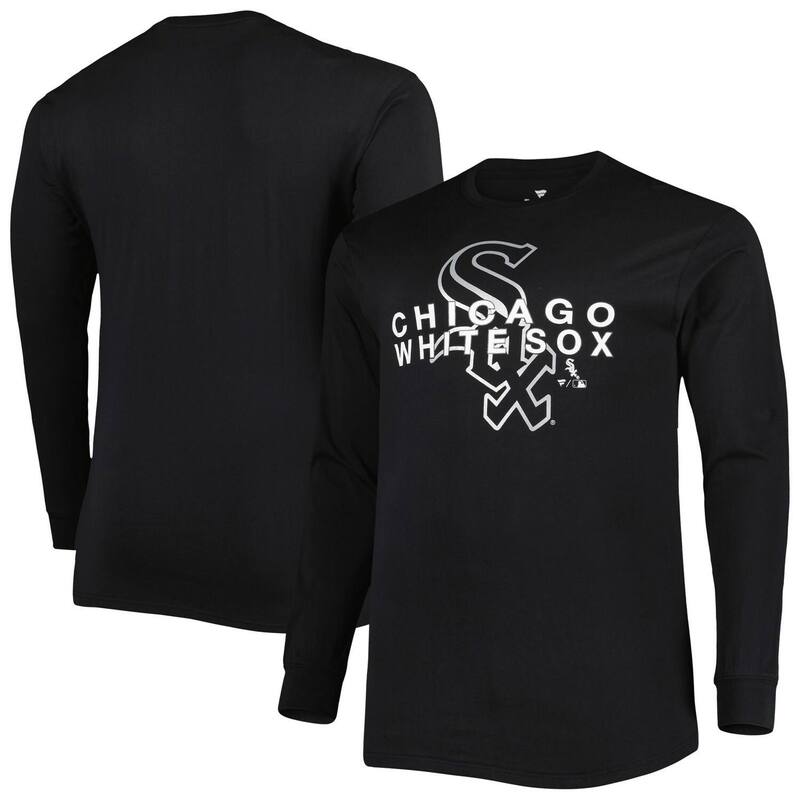 プロファイル レディース トップス Tシャツ トール Profile Men's Black Chicago White Sox Big & Tallong Sleeve T-Shirt Sox Black ブラック