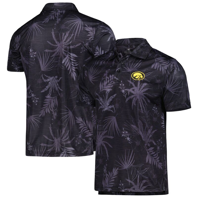 円形劇場 レディース トップス プルオーバー スポーツシャツ Men\u0027s Colosseum Black Iowa Hawkeyes Palms Team Polo Iwa Black 黒いこと