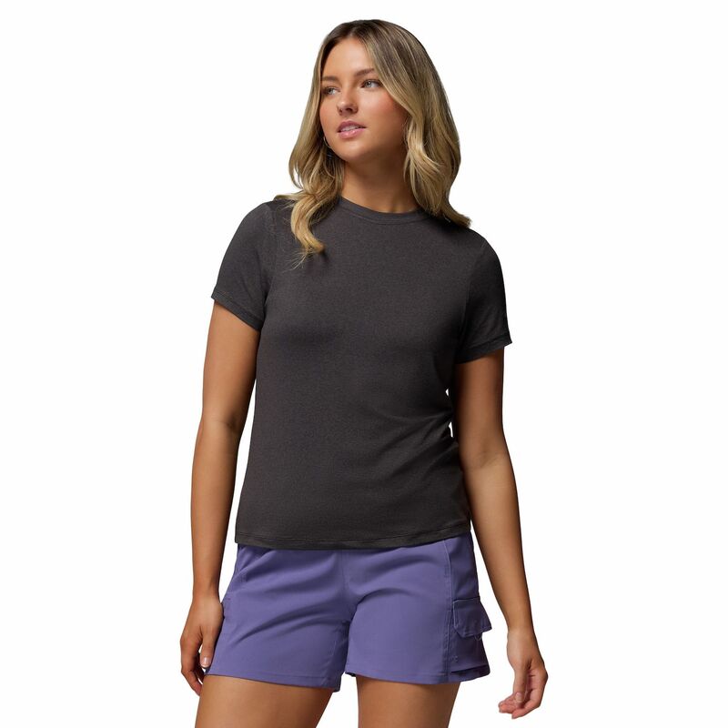 コロンビア レディース トップス プルオーバー ロゴタイプ Women\u0027s Columbia Parsons Point Short Sleeve Logo Tee Black Heather 黒いこと