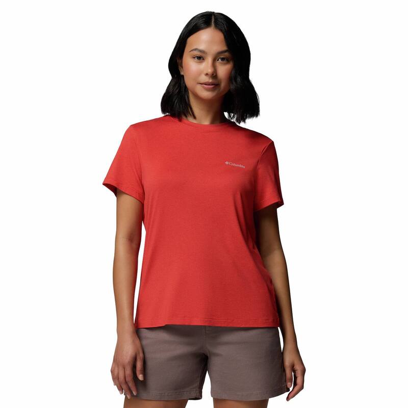 コロンビア レディース トップス プルオーバー ロゴタイプ Women\u0027s Columbia Parsons Point Short Sleeve Logo Tee Poppy Red Heather ギョリュウモドキ
