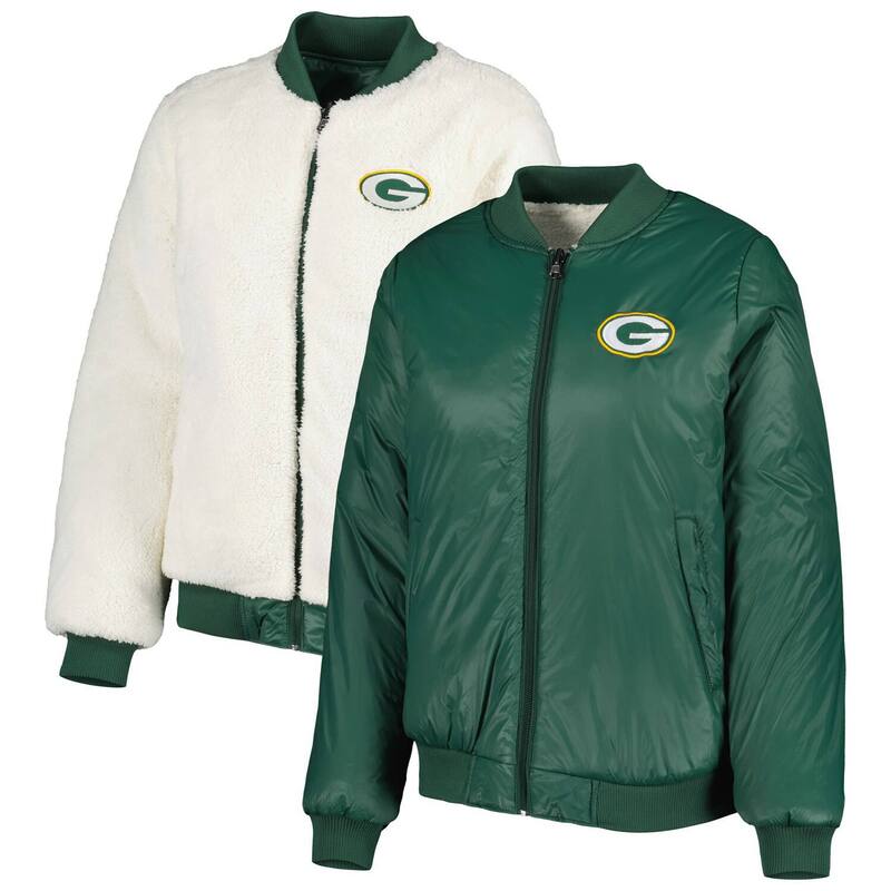 G-III レディース アウター ジャケット・ブルゾン Women's G-III 4Her by Carl Banks Oatmeal/Green Bay Packerswitchback Reversible Full-Zip Jacket Pkr Multi マルチカラー