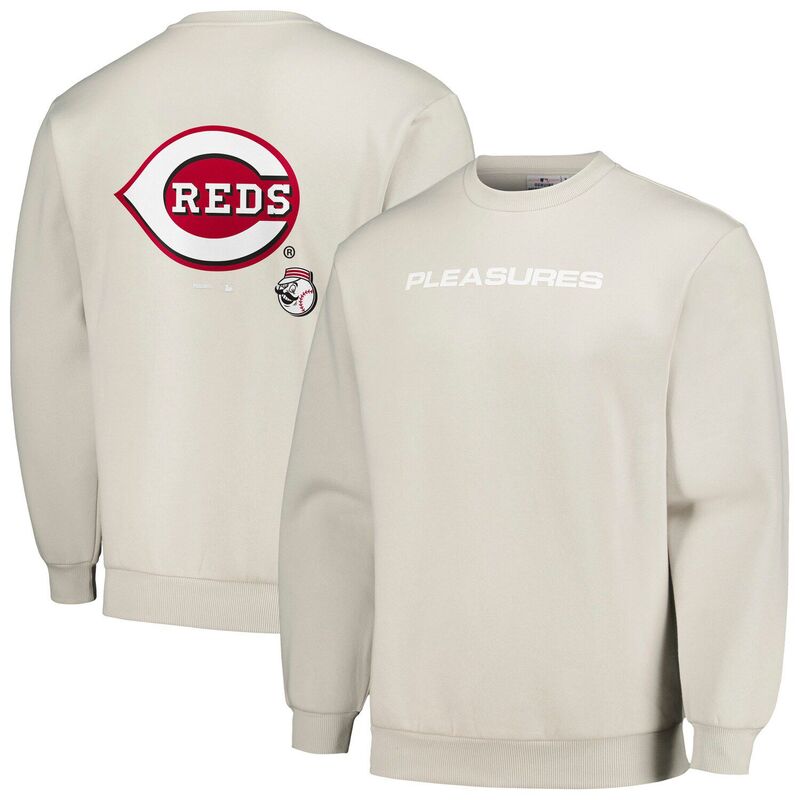 プレジャーズ レディース トップス Tシャツ スウェット Men's PLEASURES Gray Cincinnati Reds Ballpark Pullover Sweatshirt Red Grey グレー