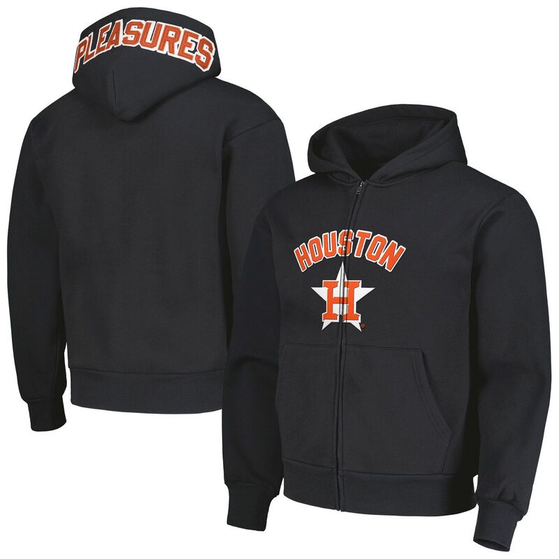 プレジャーズ レディース トップス Tシャツ パーカー Men's PLEASURES Black Houston Astros Opening Day Full-Zip Hoodie Ast Black ブラック