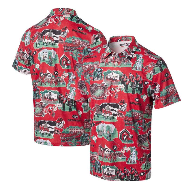 レインスプーナー レディース トップス Tシャツ ポロシャツ Men's Reyn Spoonered Georgia Bulldogscenic Polo Uga Red レッド
